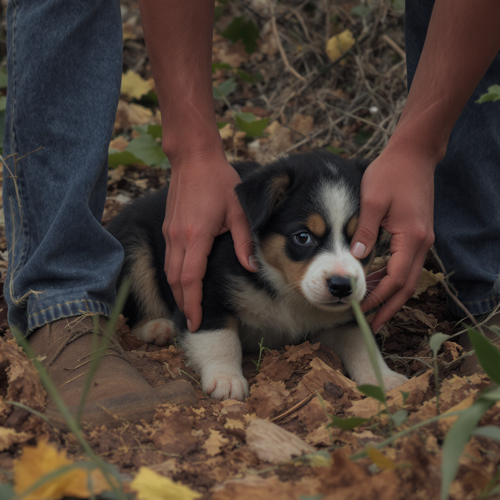 Border Collies Hiding