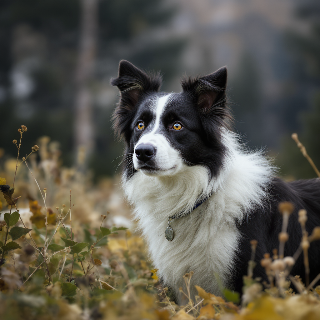 Border Collies Looking Around