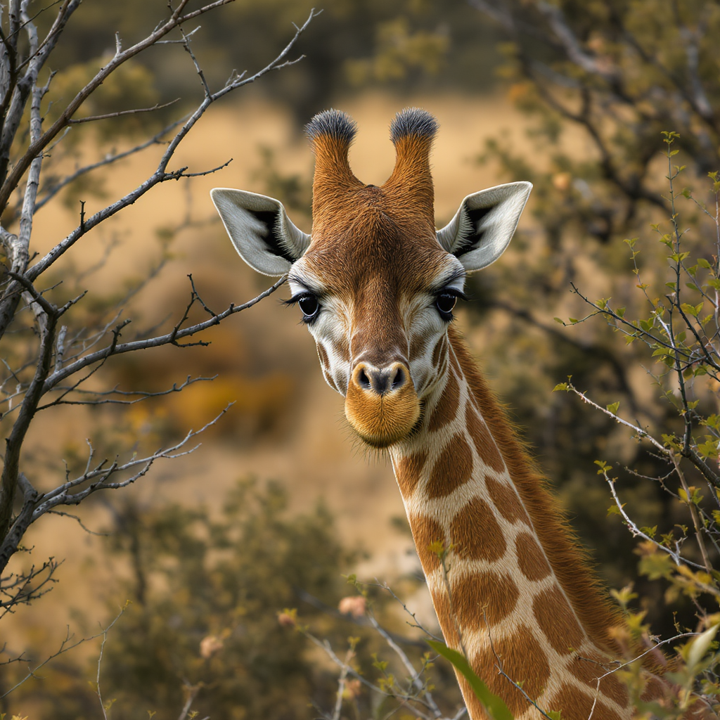 Giraffes Hiding