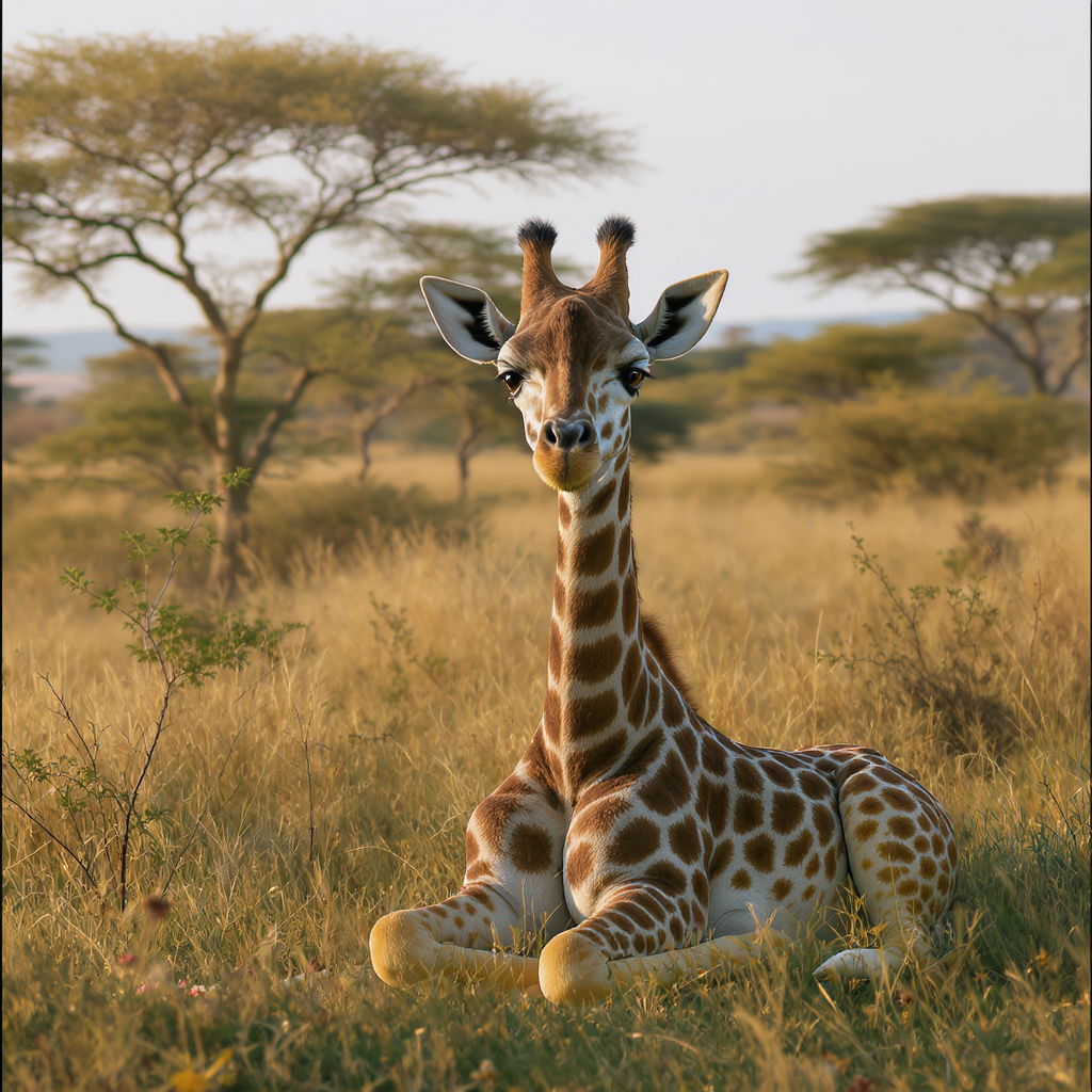 Giraffes Resting
