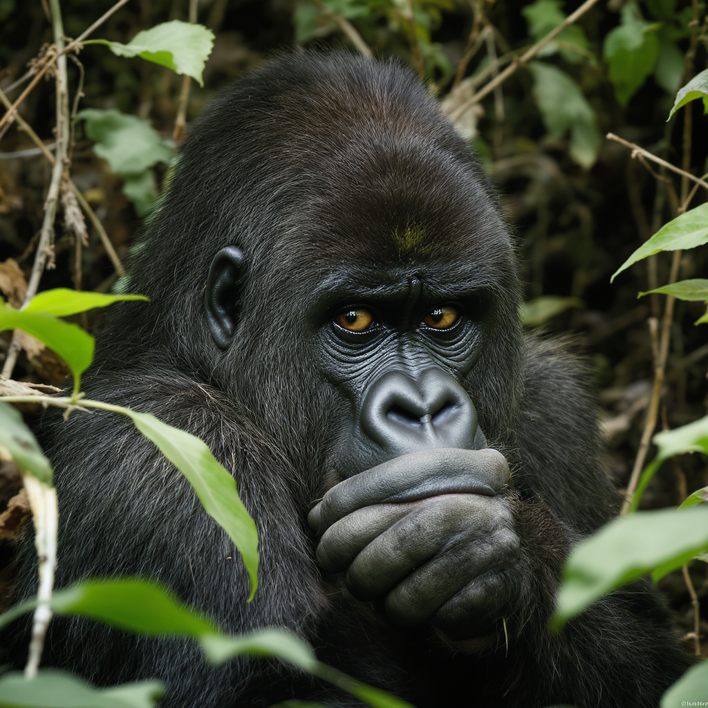 Gorillas Hiding