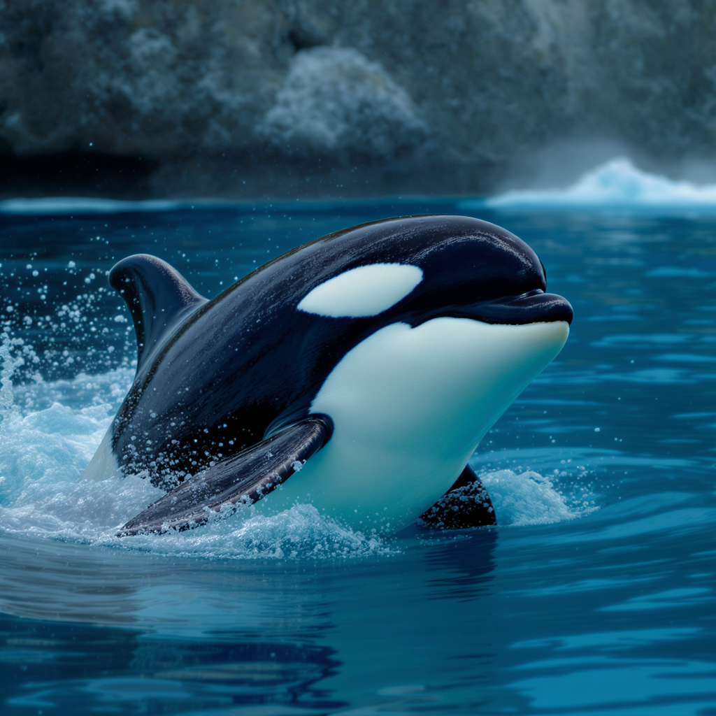 Orcas Looking Around