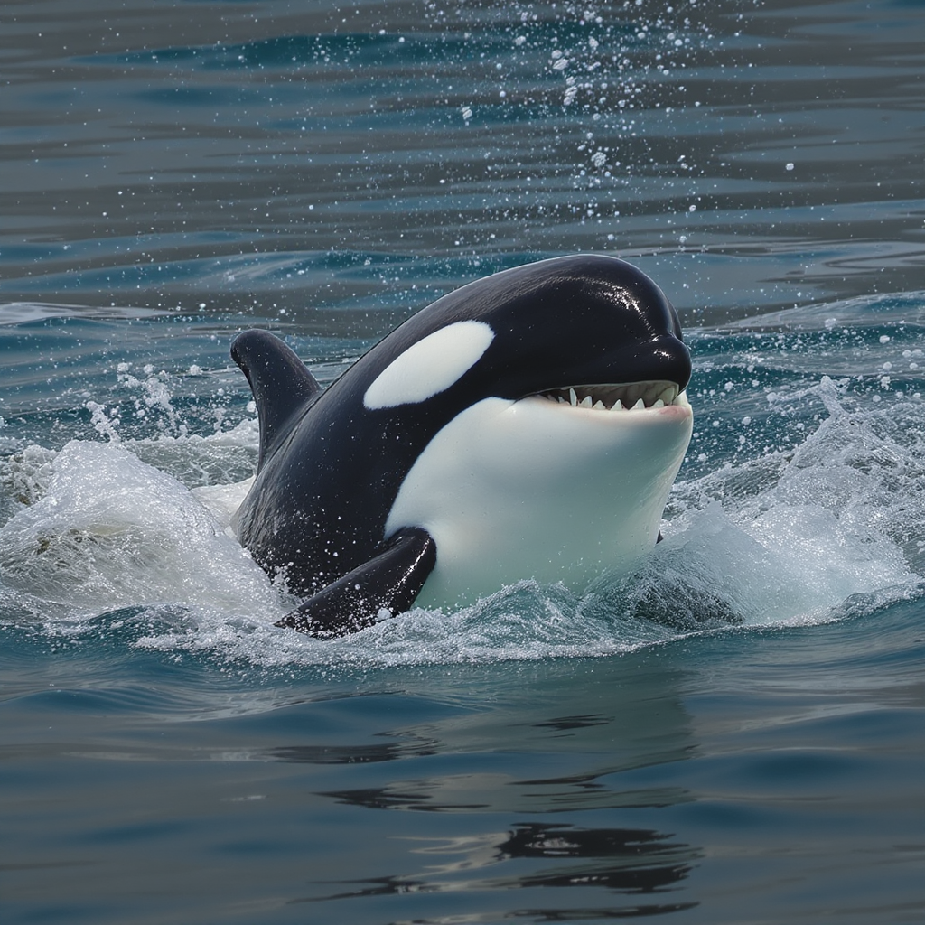 Orcas Playing