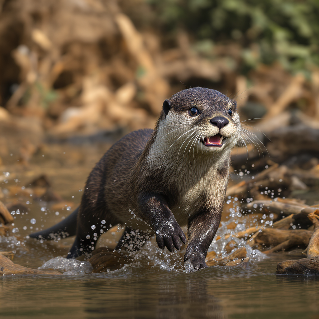 Otters Running