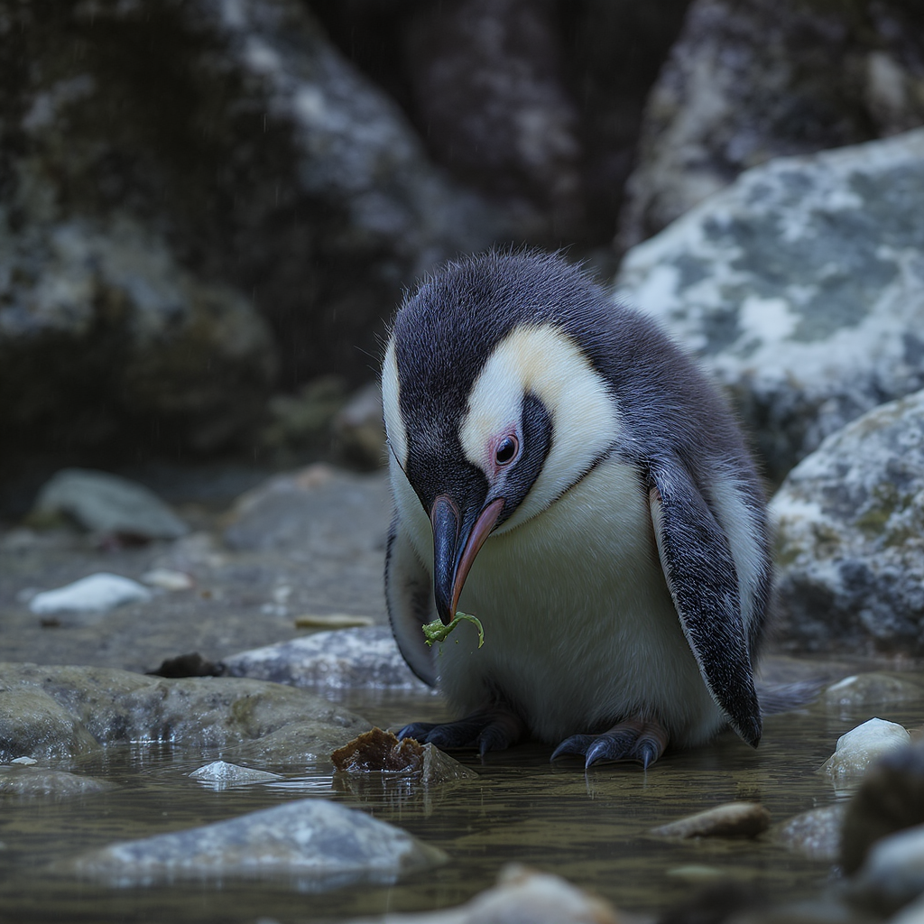 Penguins Feeding
