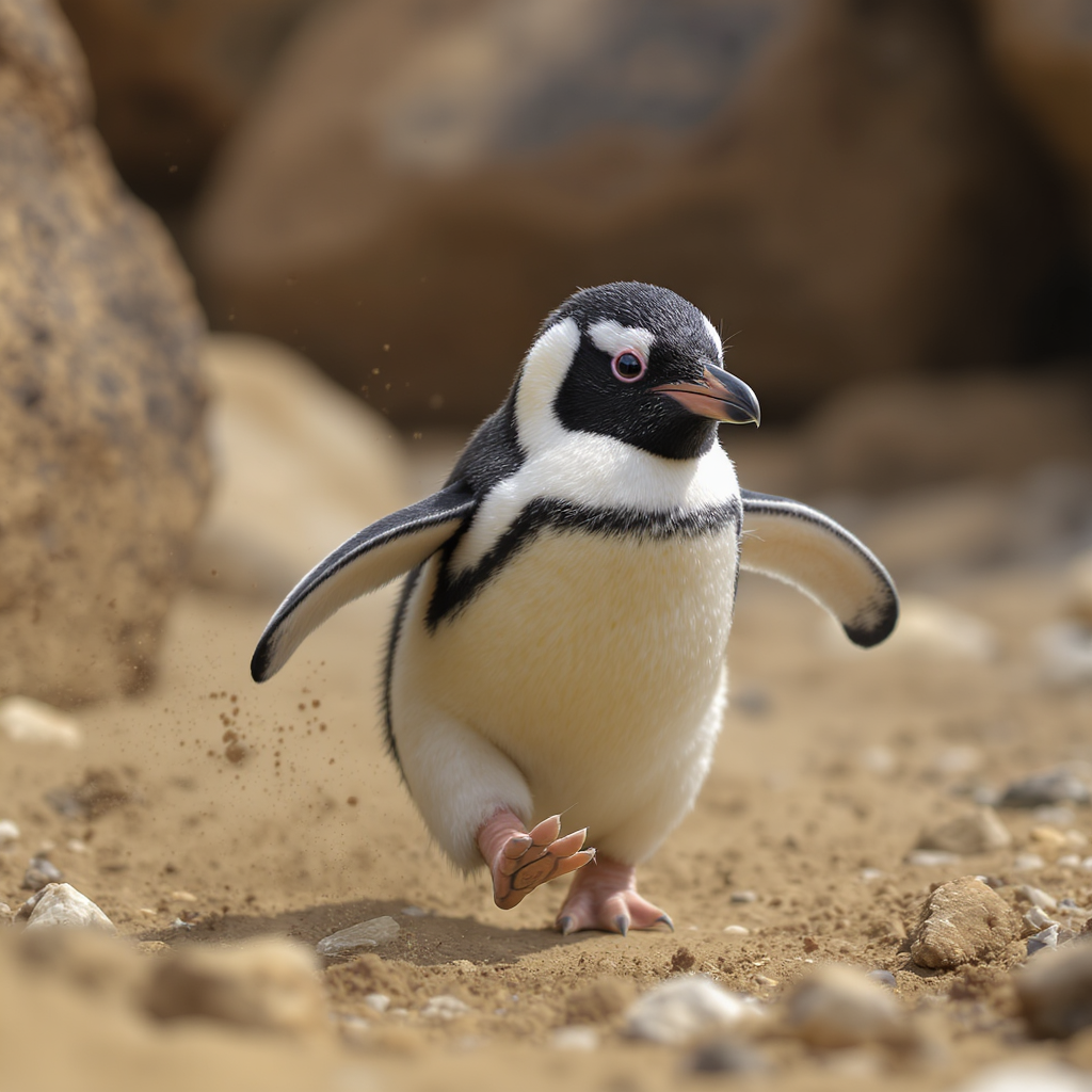 Penguins Running