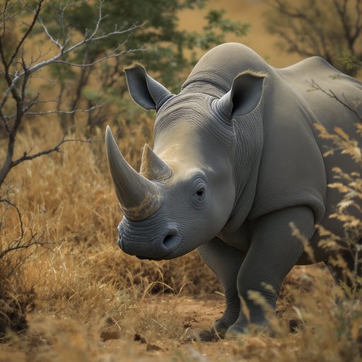 Rhinos Looking Around