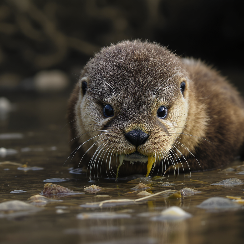 Sea Otters Feeding