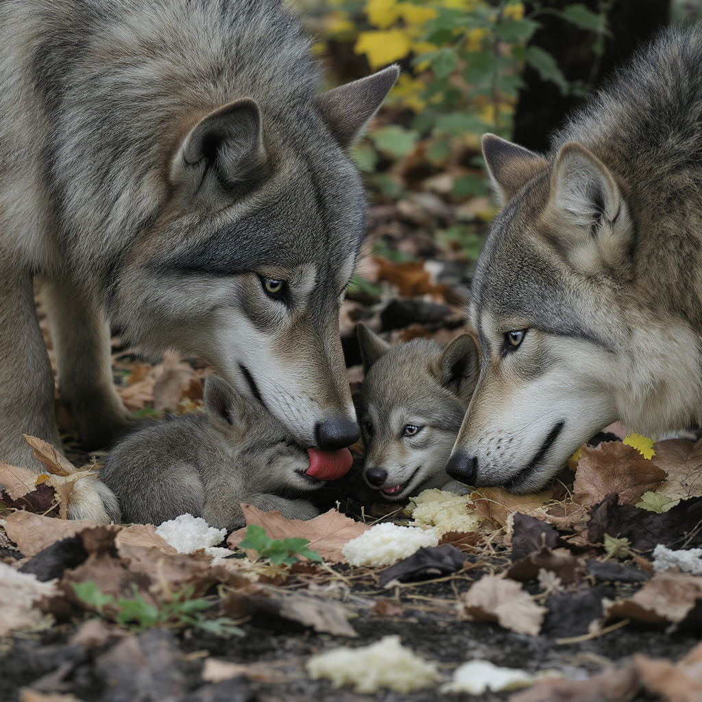 Wolves Feeding