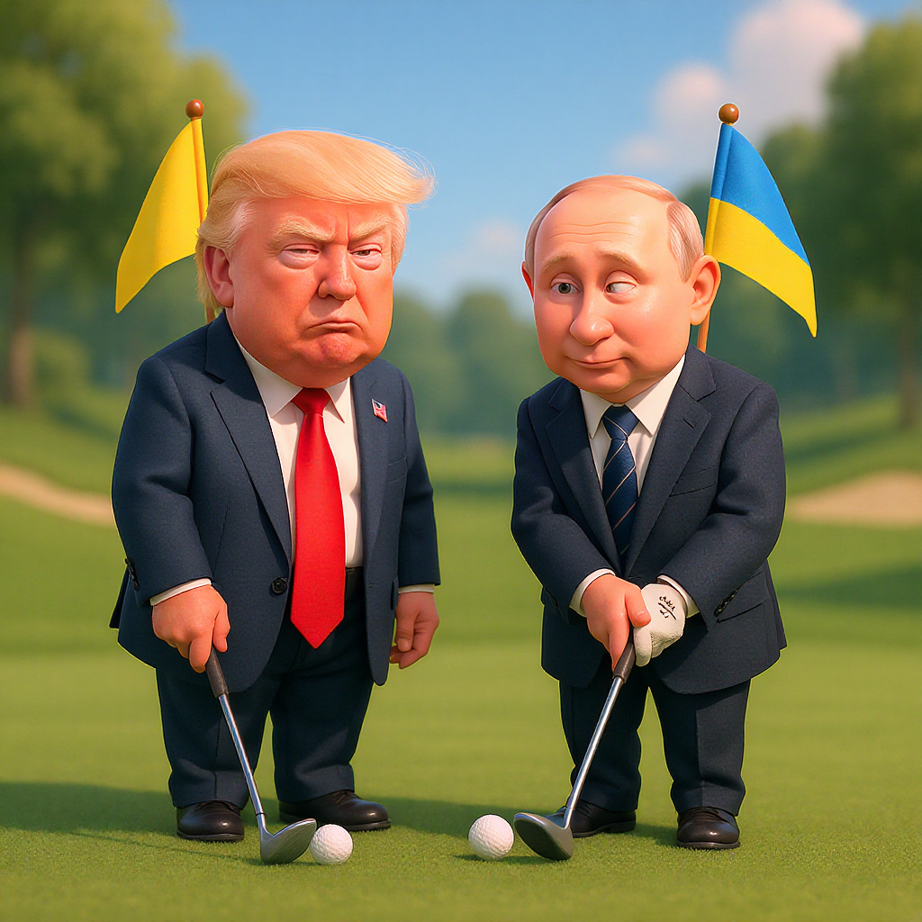 Trump And Putin Playing Golf